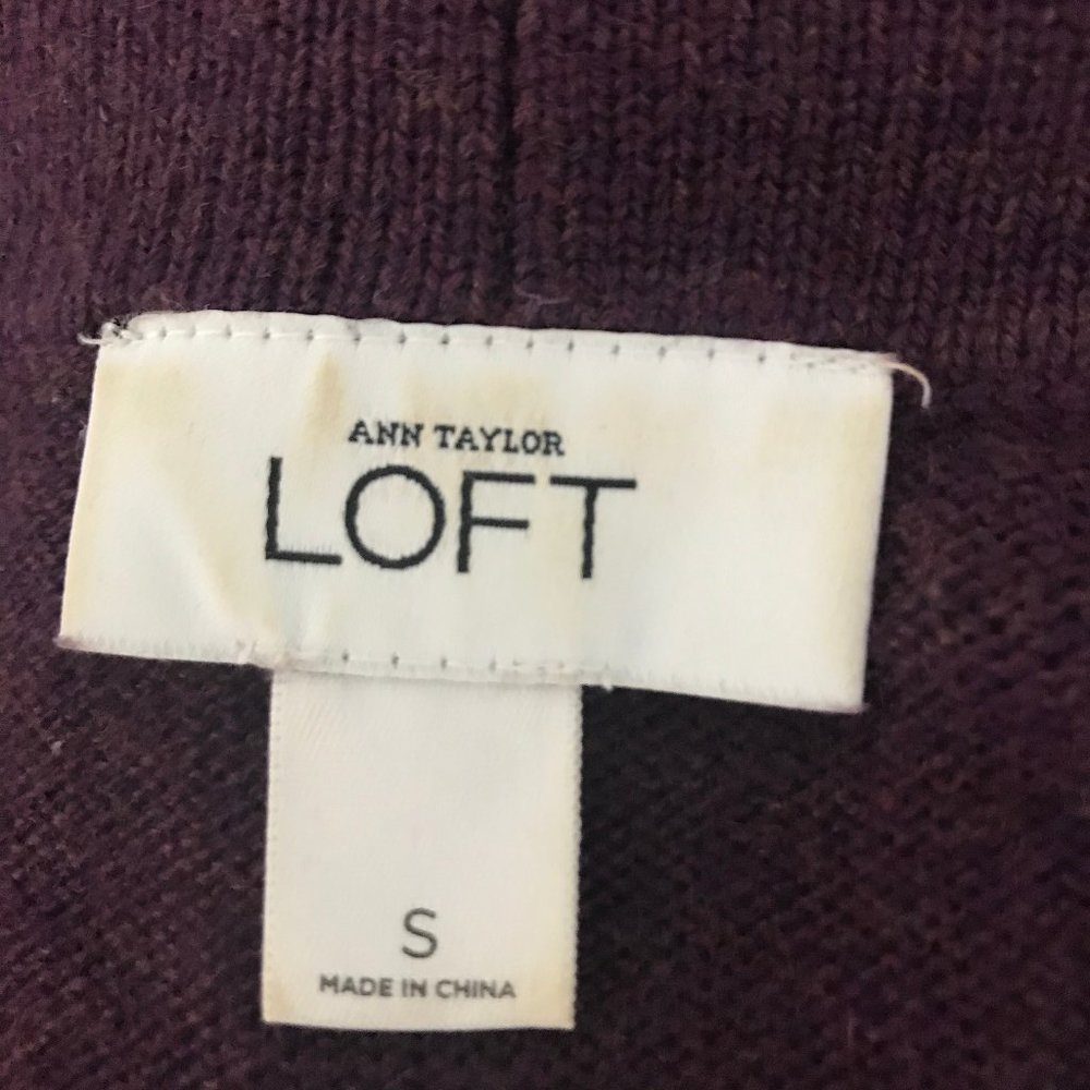 Loft Open Front Cardigan Sweater Rabbit Hair - Picture 7 of 8